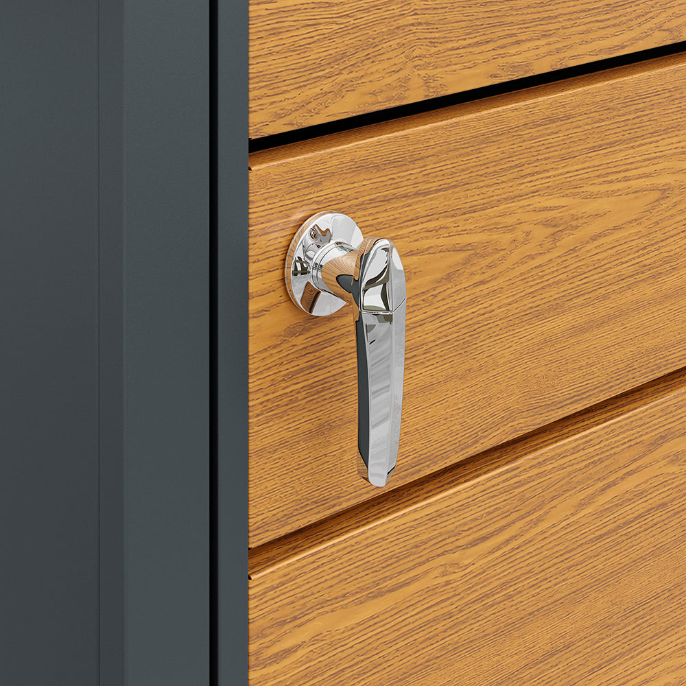 SoBuy | Mülltonnenboxen | 1er Mülltonnenbox 240l abschließbar | Dark Gray | 69×80×116 cm | OGS63-N