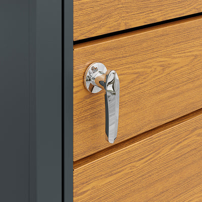SoBuy | Mülltonnenboxen | 1er Mülltonnenbox 240l abschließbar | Dark Gray | 69×80×116 cm | OGS63-N