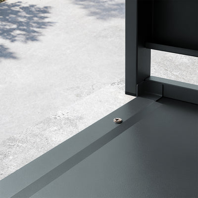 SoBuy | Mülltonnenboxen | 1er Mülltonnenbox 240l abschließbar | Dark Gray | 69×80×116 cm | OGS63-N