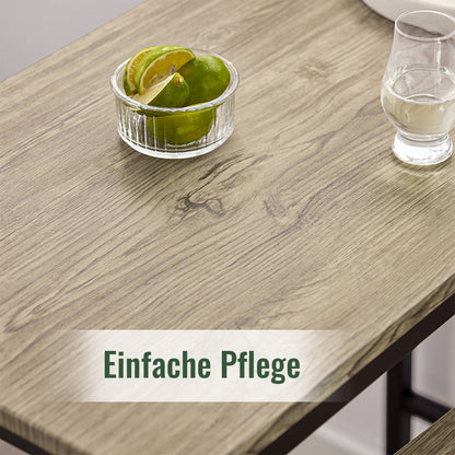SoBuy | Bartisch mit 2 Hockern | Bartisch set | 3-teilig | OGT03-N