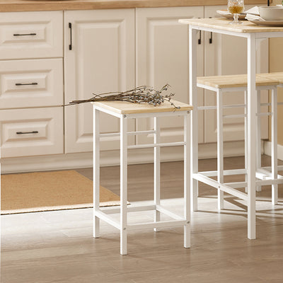 SoBuy | Bartisch Set | 5-teilig | Esstisch | Bistrotisch mit 4 Stühlen | Sitzgruppe | OGT11-WN