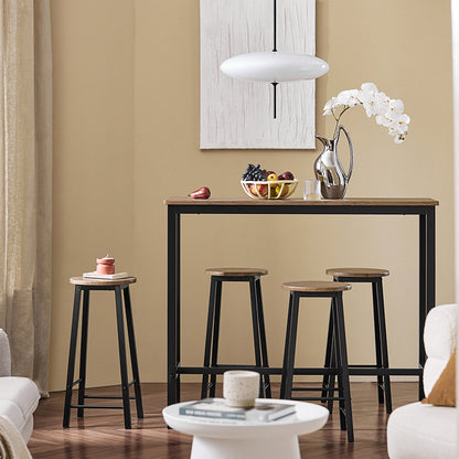 SoBuy | Bartisch mit 4 Stühlen | Bartisch set | Stehtisch | 5-teilig | OGT22-SCH