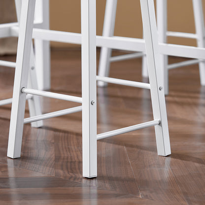 SoBuy | 5-teilig Bartisch mit 4 Stühlen | Esstisch set | Stehtisch | Weiß-Natur | OGT22-WN