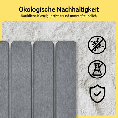 SoBuy | Stein Badematte super saugfähig rutschfest leicht zu reinigen Grau | 59x39cm | SDA10-HG