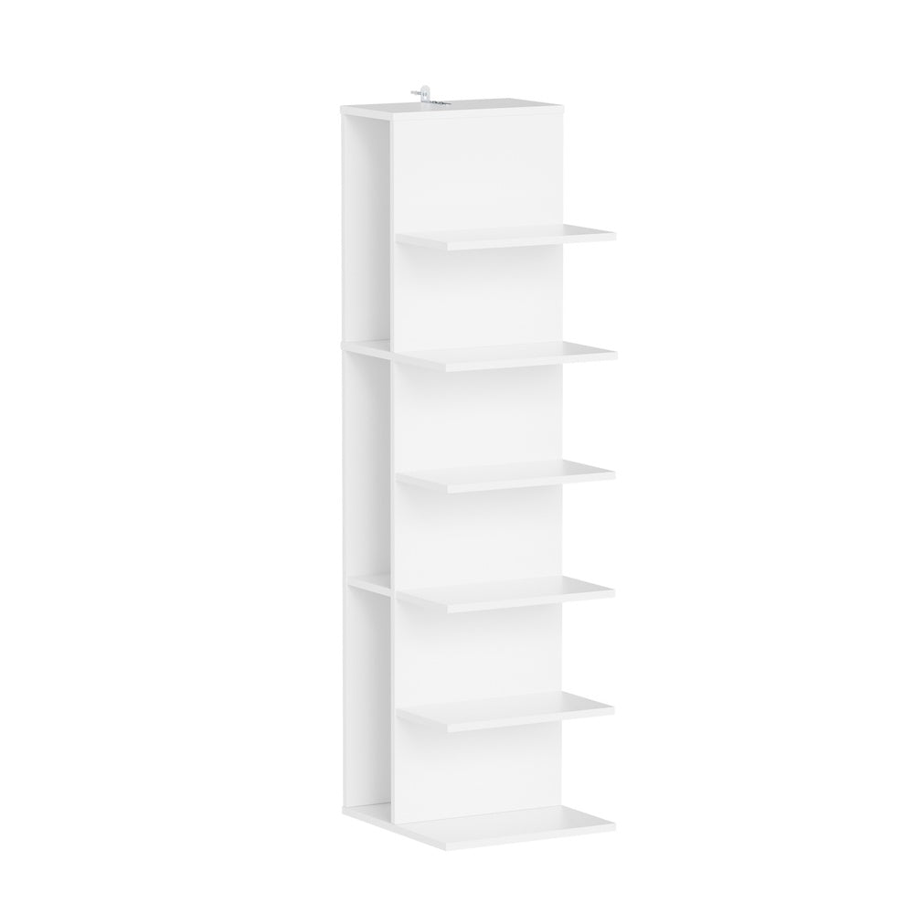 SoBuy | Regale & Bücherregale | Bücherregal Weiß Schmal | Weiß | 30×32.5×110.5 cm | STR14-W