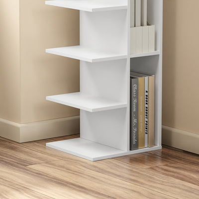 SoBuy | Regale & Bücherregale | Bücherregal Weiß Schmal | Weiß | 30×32.5×110.5 cm | STR14-W