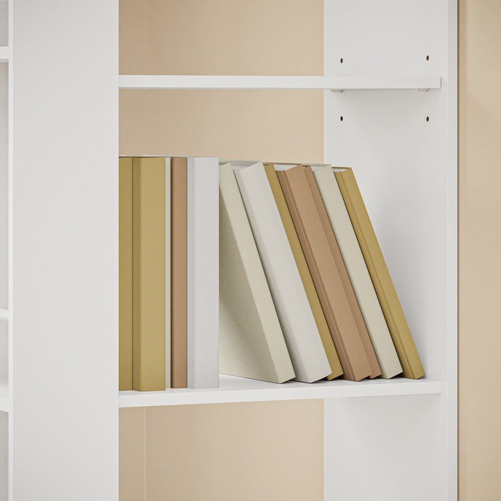 SoBuy Bücherregal Schmal für Nische & kleine Räume Weiß 28×50×170 cm STR15-W