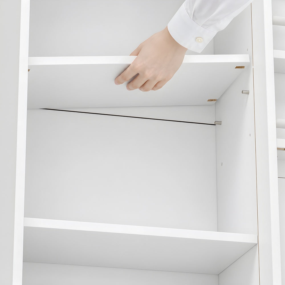 SoBuy | Wand Bücherregal | Wandschrank Weiß hängend mit offenen Fächern | Weiß | STR16-W