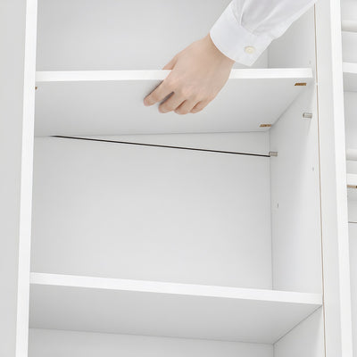 SoBuy | Wand Bücherregal | Wandschrank Weiß hängend mit offenen Fächern | Weiß | STR16-W