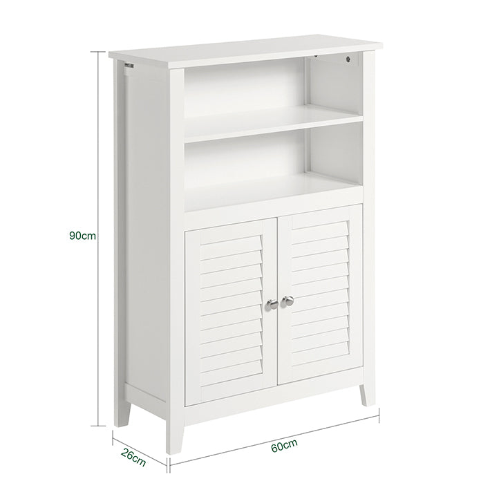 SoBuy | Badkommode | Badzimmerschrank | Flurschrank Weiß | BZR13-W