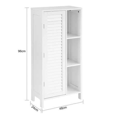 SoBuy | Badkommode | Badzimmerschrank | Flurschrank Weiß | BZR39-W