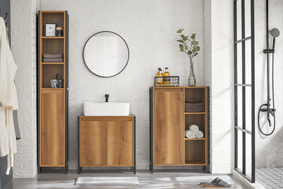 SoBuy | Waschbeckenunterschrank | Badezimmerschrank | Waschtisch | BZR63-PF