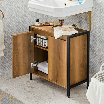 SoBuy | Waschbeckenunterschrank | Badezimmerschrank | Waschtisch | BZR63-PF