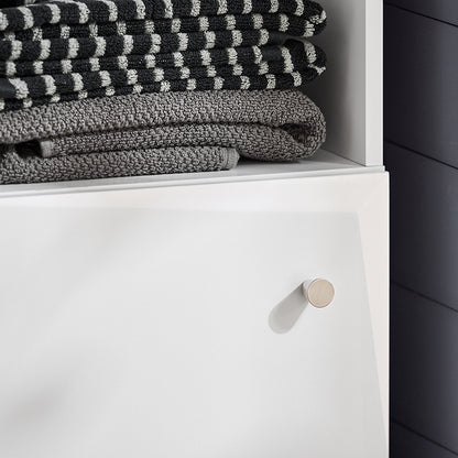 SoBuy | Bad Hochschrank | Badschrank | Badregal | Badmöbel Weiß | BZR91-W