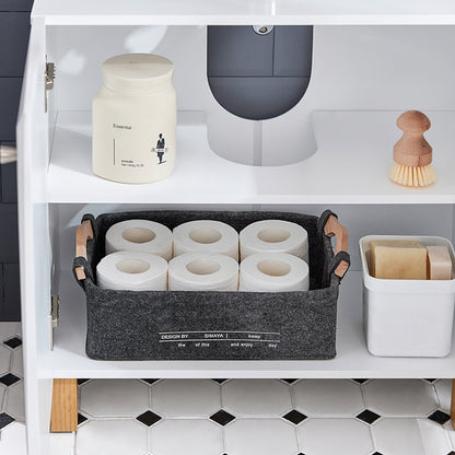 SoBuy | Waschbeckenunterschrank | Badschrank | Waschtisch | Unterschrank Weiß | BZR92-W