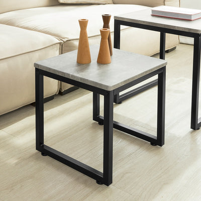 SoBuy | 2 Satztische | Sofatisch | Couchtisch grau | FBT42-HG