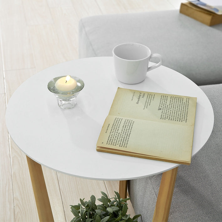 SoBuy | Beistelltisch | Balkontisch | Couchtisch | Weiß | FBT52-WN