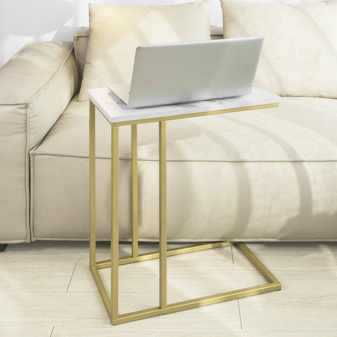 Sobuy | Boční tabulka | Tabulka péče se zlatým kovovým rámem Pohovka konferenčního stolu | FBT87-G