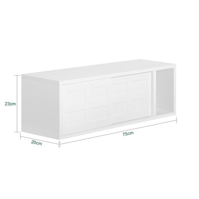 SoBuy | Wandgarderobe | Hängeregal | Flurgarderobe Weiß | FHK18-W