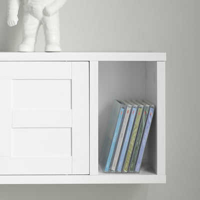 SoBuy | Wandgarderobe | Hängeregal | Flurgarderobe Weiß | FHK18-W
