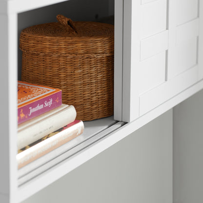 SoBuy | Wandgarderobe | Hängeregal | Flurgarderobe Weiß | FHK18-W