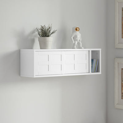 SoBuy | Wandgarderobe | Hängeregal | Flurgarderobe Weiß | FHK18-W