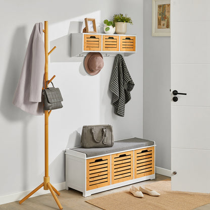 SoBuy | Wandgarderobe | Hängeregal | Flurgarderobe | FHK19-WN