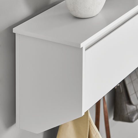 SoBuy | Wandgarderobe | Hängeregal | Flurgarderobe Weiß | FHK24-W