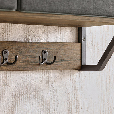 SoBuy | Wandgarderobe | Hängeregal | Flurgarderobe vintage | FHK26-N