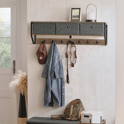 SoBuy | Wandgarderobe | Hängeregal | Flurgarderobe vintage | FHK26-N