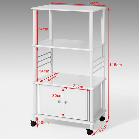 Sobuy | Mikrovlnná skříňka | Kuchyňská skříňka | Multi -Purpose Cabinet White | FRG12-W