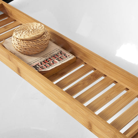 Sobuy | Úložiště dlouhé vany 80 cm | Bamboo desky vany | FRG212-N