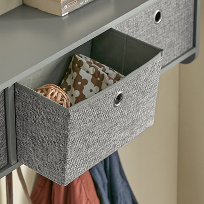 SoBuy | Wandgarderobe | Kleiderhaken | Flurgarderobe Hellgrau | FRG282-HG