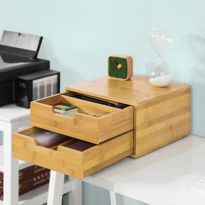 SoBuy | Kaffeekapsel Box | Aufbewahrungsbox | Schubladenbox Bambus | FRG82-N