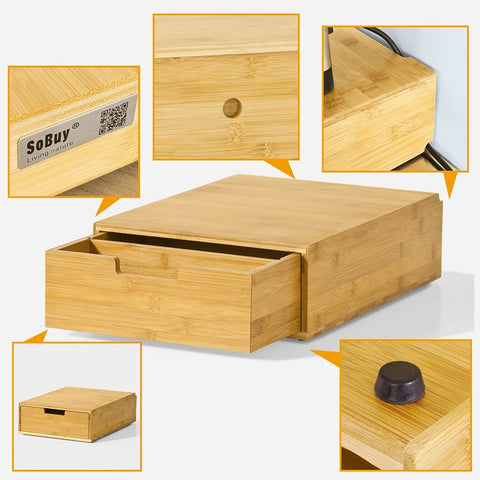 Sobuy | Kávová kapsle krabice | Výdej kapsle | Úložný box bambus | FRG83-N