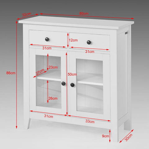 SoBuy | Sideboard Küche | Küchenschrank | Konsolentisch Weiß | FSB05-W