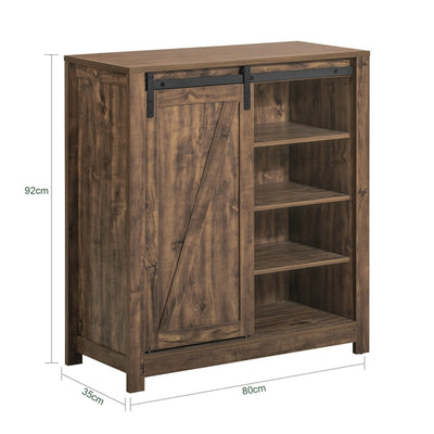 SoBuy | Sideboard mit Schiebetür | Kommode | Schuhschrank | Flurschrank | FSB59-N