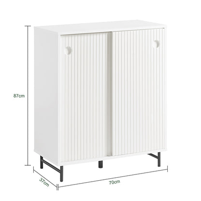 SoBuy | Schuhschrank | Sideboard | Flurschrank | Kommode | Küchenschrank | FSB62-W