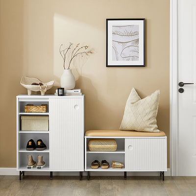 SoBuy | Schuhschrank | Sideboard | Flurschrank | Kommode | Küchenschrank | FSB62-W