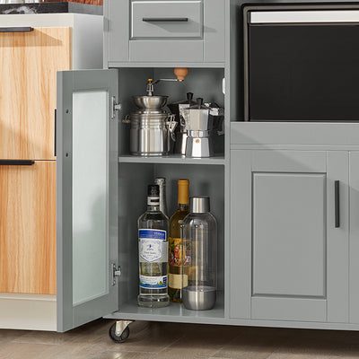 SoBuy | Küchenschrank | Sideboard | Flurschrank | Küchenwagen | FSB78-HG
