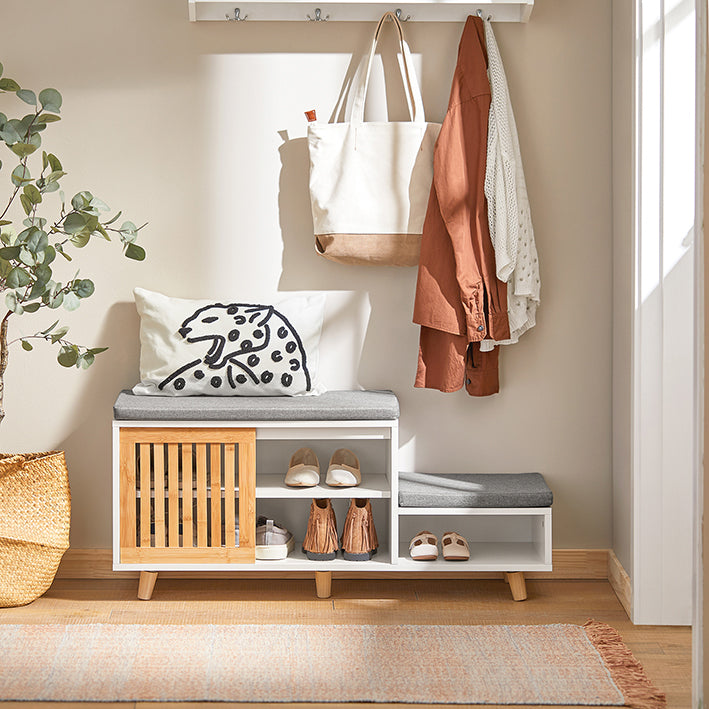 SoBuy | Sitzkommode | Schuhtruhe | Sitzbank | Schuhregal | FSR125-WN