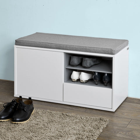 Sobuy | Cloakroom Bench | Sedadlo s úložným prostorem Boty Bench White | FSR37-W