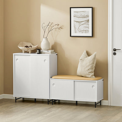 SoBuy | Schuhschrank | Sideboard | Flurschrank | Kommode | Küchenschrank | FSB62-W