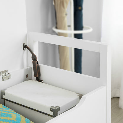 SoBuy | Schuhtruhe mit Klappe | Sitzbank | Spielzeugkiste | Weiß | FSR76-W