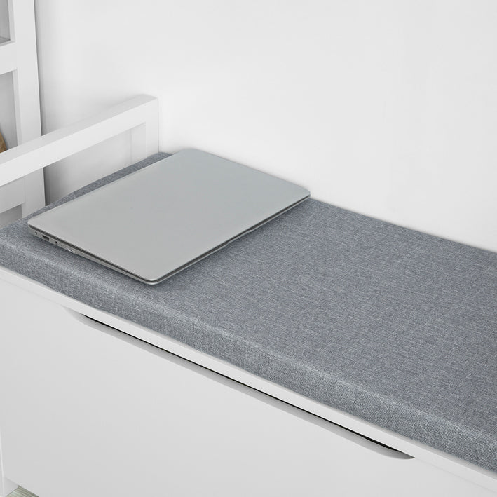 SoBuy | Schuhtruhe mit Klappe | Sitzbank | Spielzeugkiste | Weiß | FSR76-W