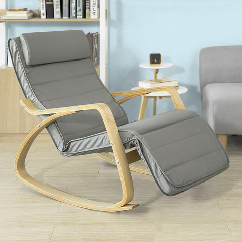 Sobuy | Swing Chair | Stále židle | Swinging křeslo šedá | FST18 dg