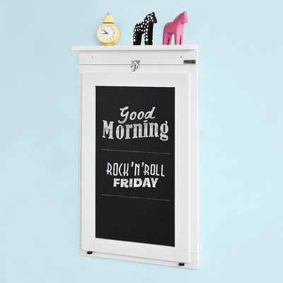 SoBuy | Wandtisch klappbar | Wandtisch mit Küchen Tafel | Klapptisch Weiß | FWT20-W