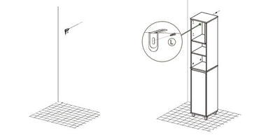 SoBuy | Bad Hochschrank | Badschrank | Wäscheschrank | Badmöbel | BZR74-W