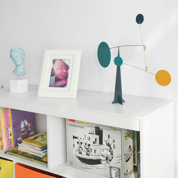 SoBuy | Kinderbücherregal | Spielzeugtruhe | Aufbewahrungsregal für Kinder | Weiß | KMB26-W