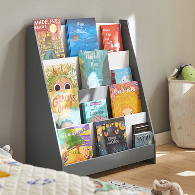 SoBuy | Kinderbücherregal | Zeitungsständer | Aufbewahrungsregal für Kinder | KMB32-HG